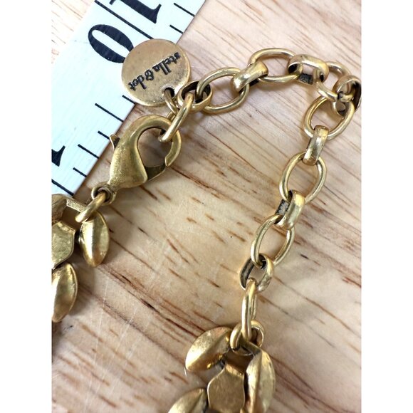 Stella & Dot Mae Trellis Statement Necklace Gold Chain Multicolor Gemstones 13.5 - Picture 9 of 12